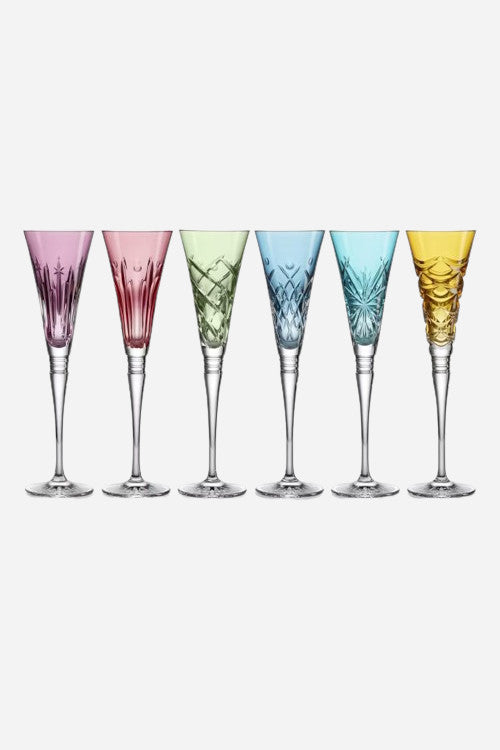 Waterford Winter Wonders Coloured Flutes - Set of 6