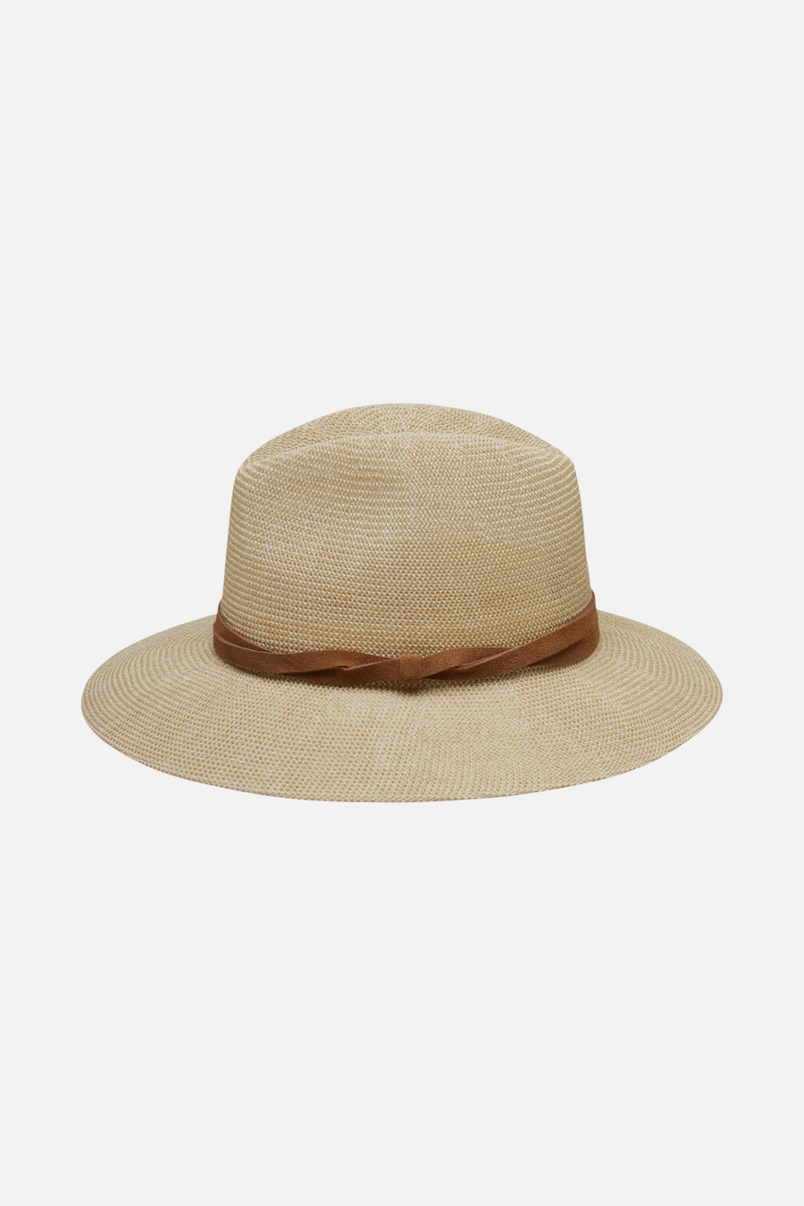 Wyeth Hats Sedona Straw Panama Wide Brim Hat in natural, close-up view