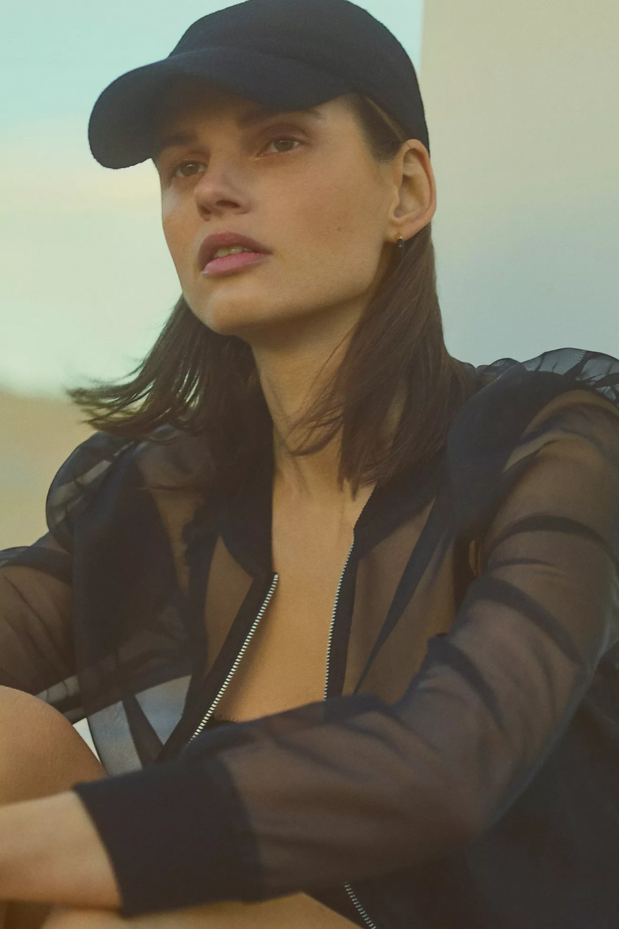 Wyeth Paula Mesh Packable Cap in black, back view