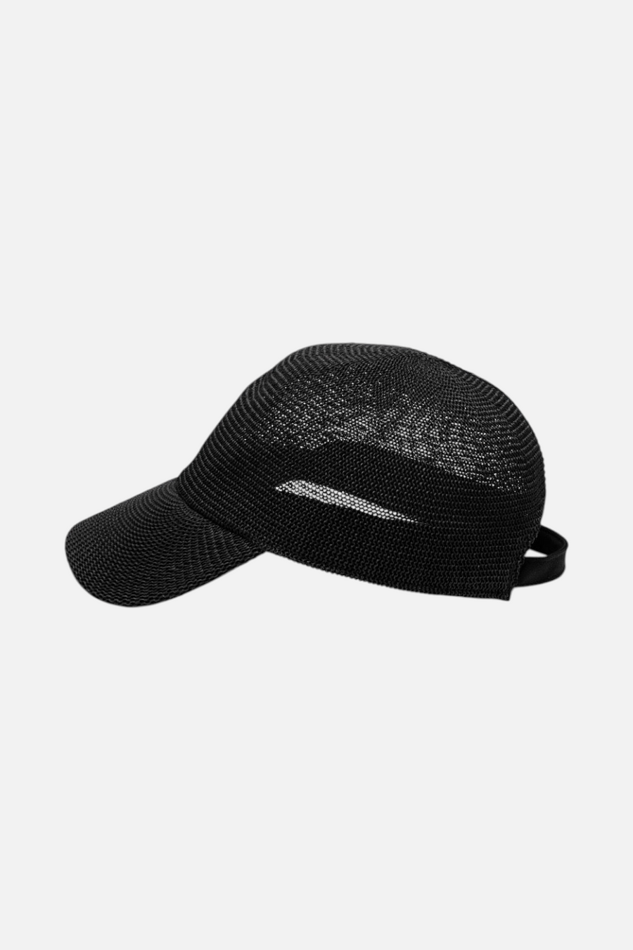 Wyeth Paula Mesh Packable Cap in black, detail view