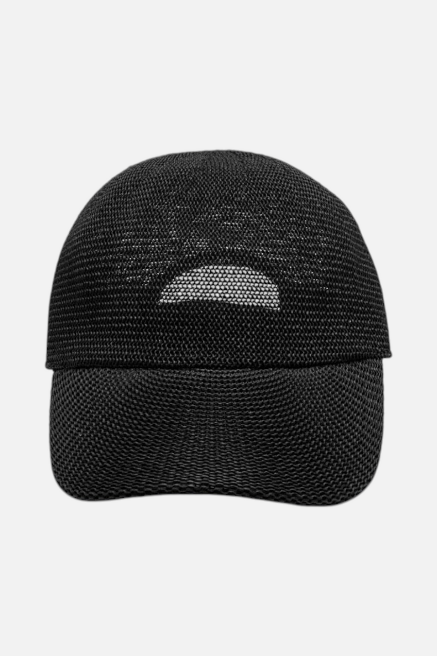 Wyeth Paula Mesh Packable Cap in black, mesh detail view