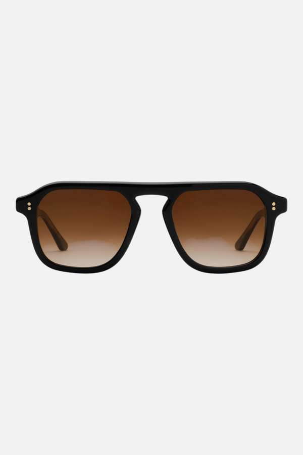Krewe Zander Sunglasses in Black & Black Tea