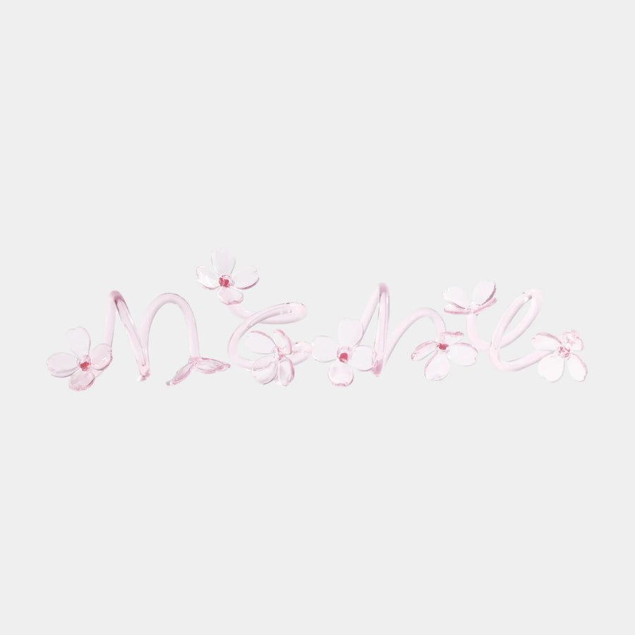 Zodax Glass Flower Napkin Rings, Set of 4