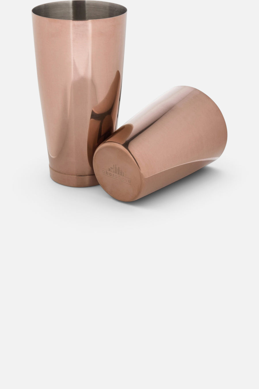 A Bar Above Boston Cocktail Shaker Weighted/Weighted in Antique Copper – back view