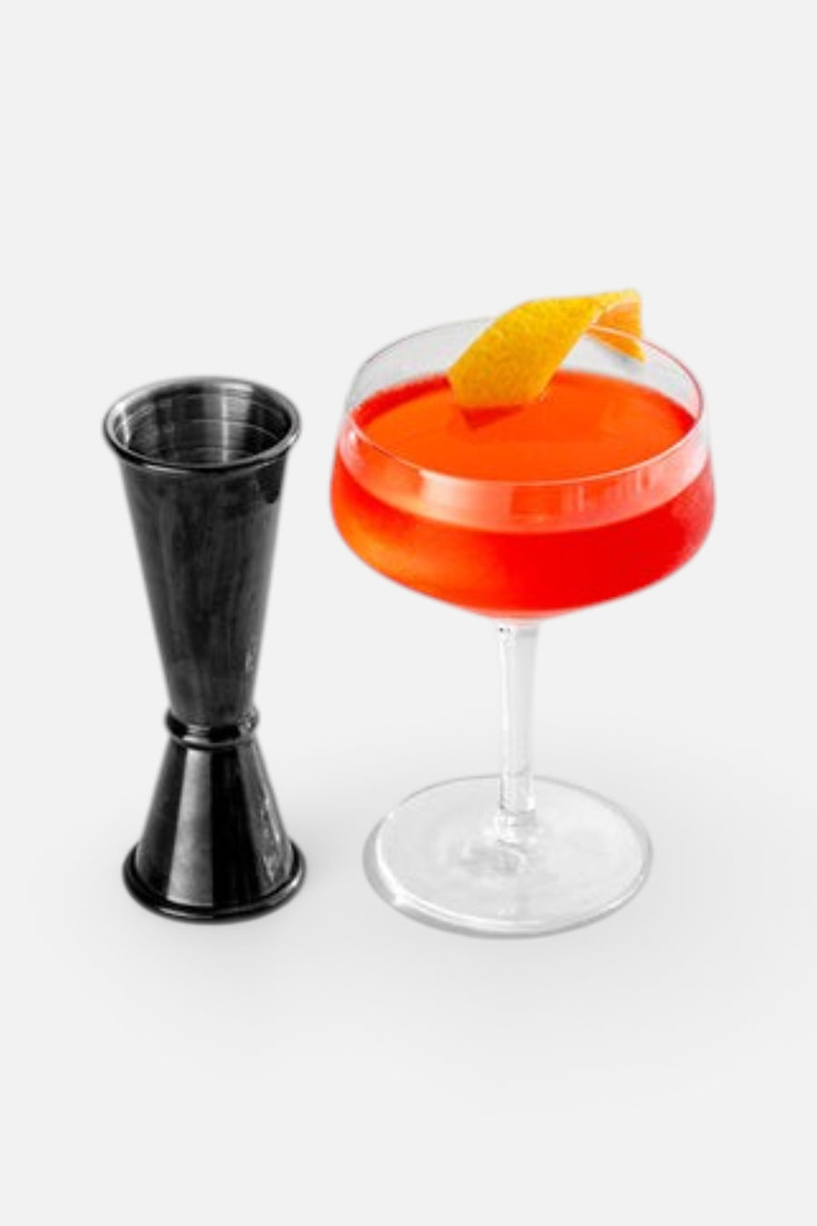 A Bar Above Japanese Jigger in Black – flat lay