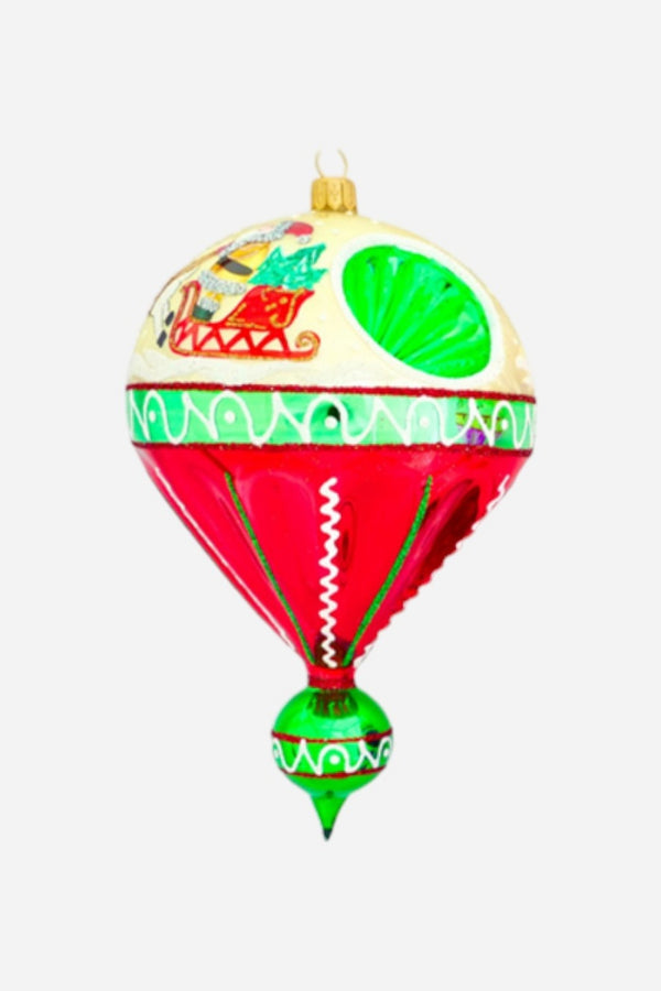 A Sleighing We Go Ornament in Red