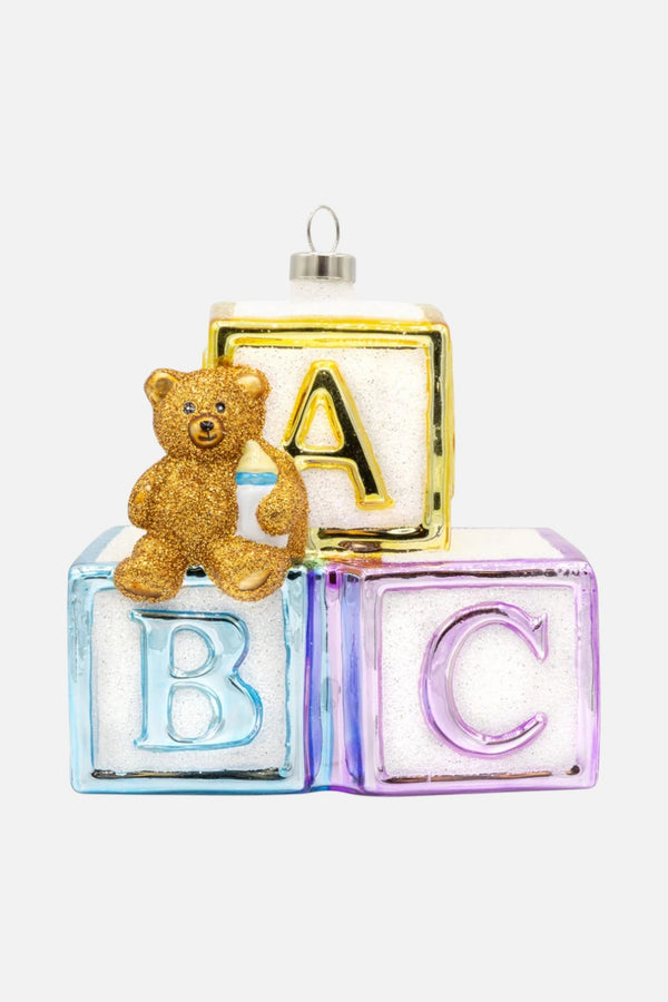 ABC Blocks and Teddy Bear Ornament