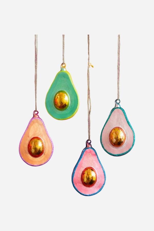 Absolutely Avocado Ornament in Pink/Blue