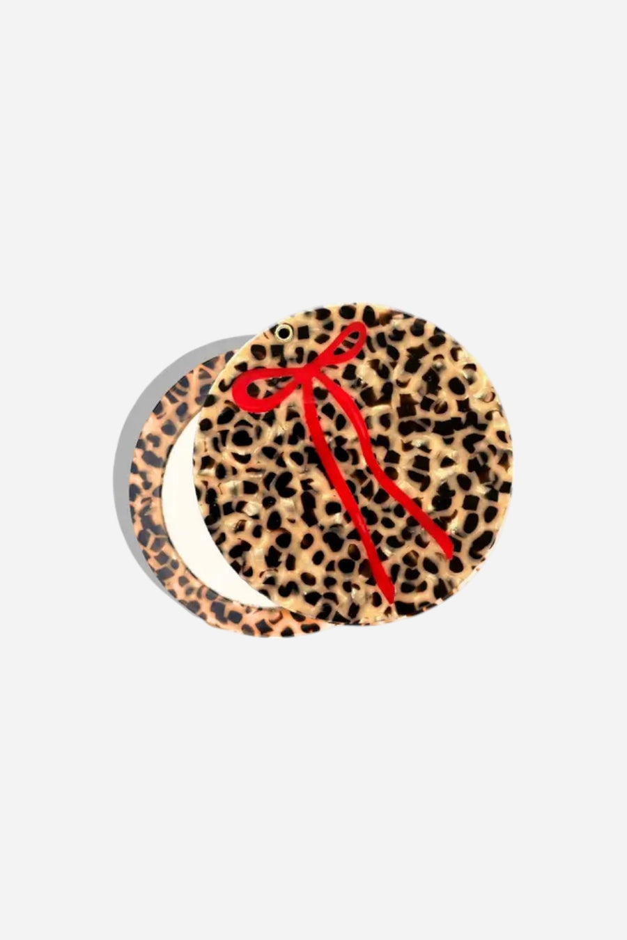 Solar Eclipse Leopard Bow Compact Mirror