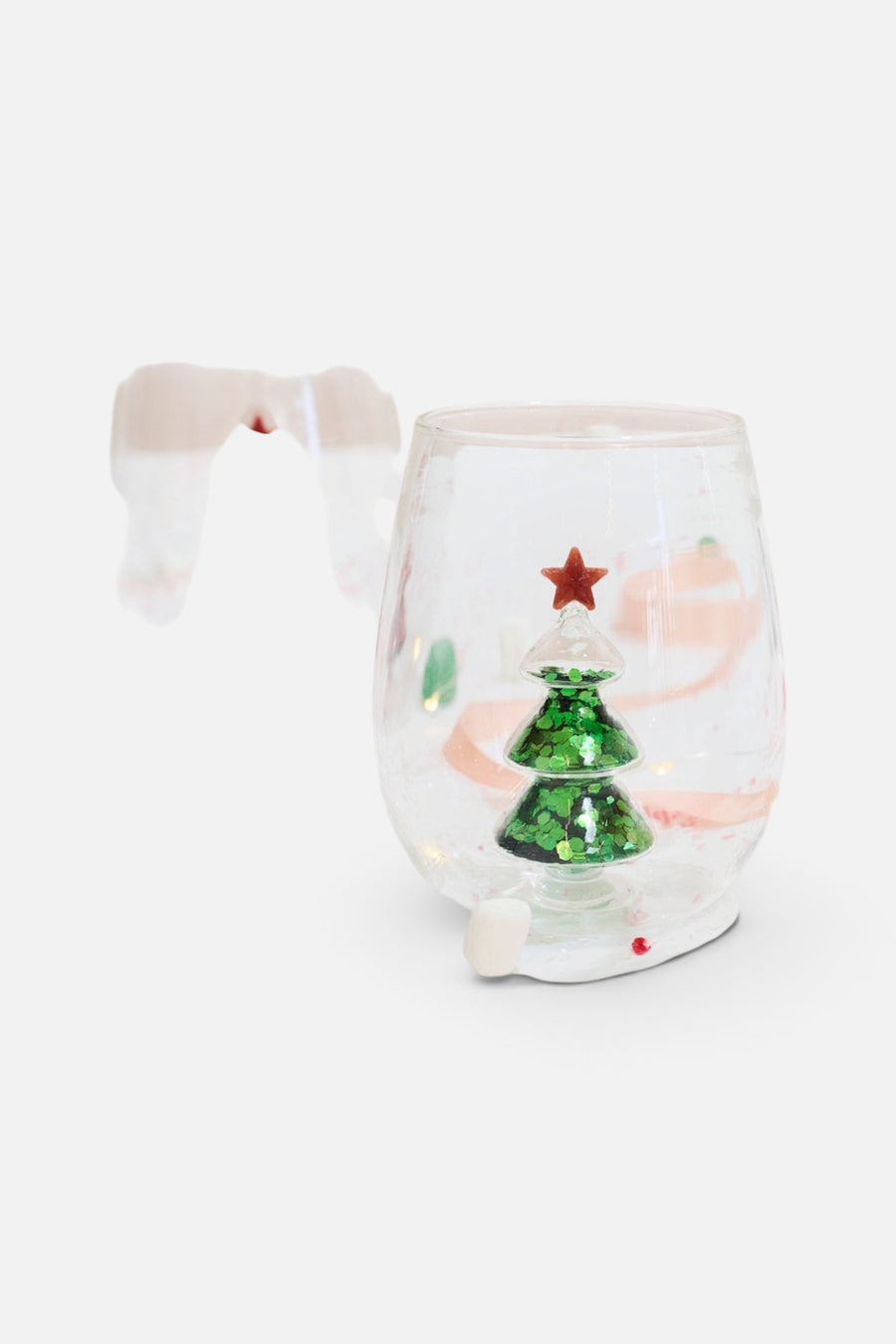 Accent Decor Glitter Tree Stemless Glass – detail