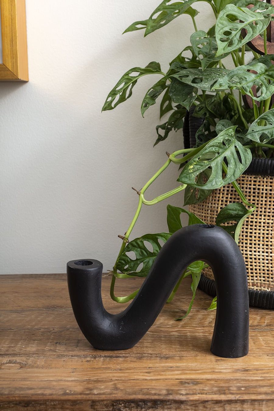Accent Decor Xavier Candle Holder - 7.75" – back view