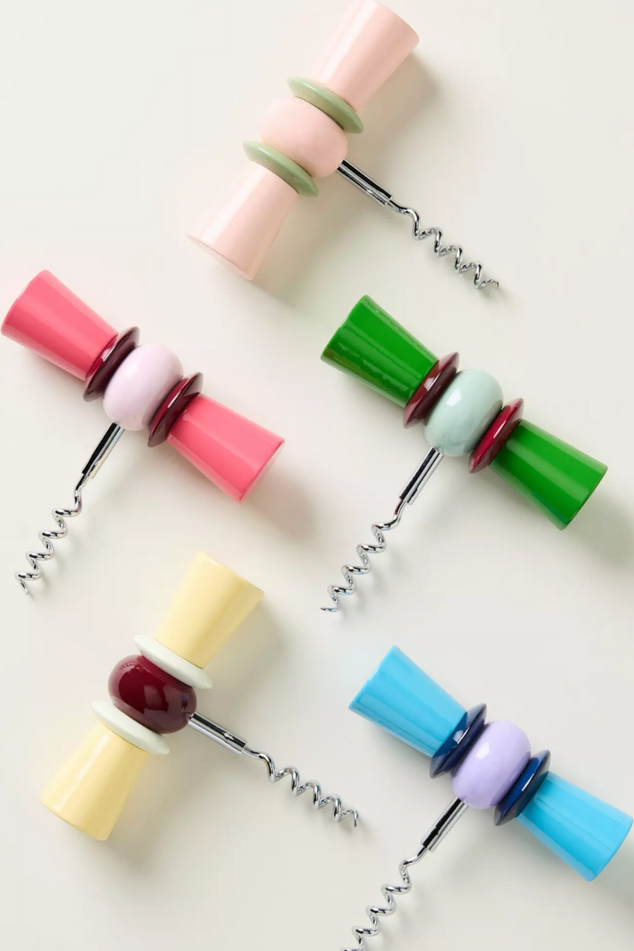 Addison Ross Corkscrew in Aqua and Lilac – side view
