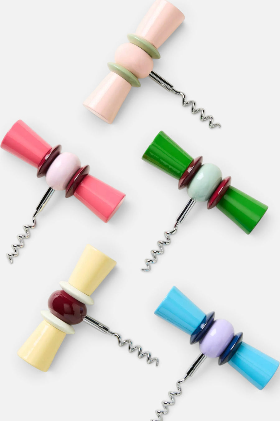 Addison Ross Corkscrew in Pink and Cherry – side view