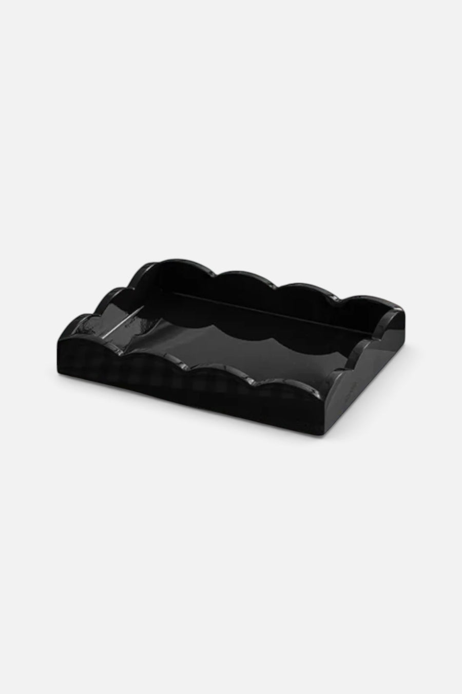 Addison Ross Scallop 11x8 Tray in Black – back view