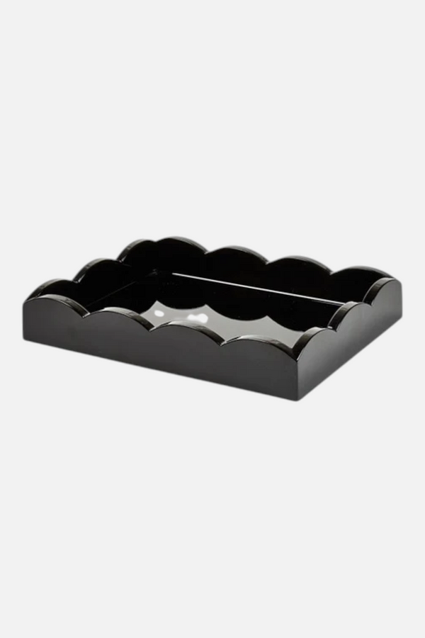 Addison Ross Scallop 11x8 Tray in Black