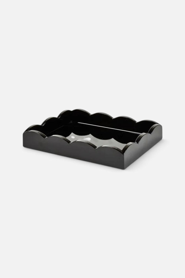 Addison Ross Scallop 11x8 Tray in Black