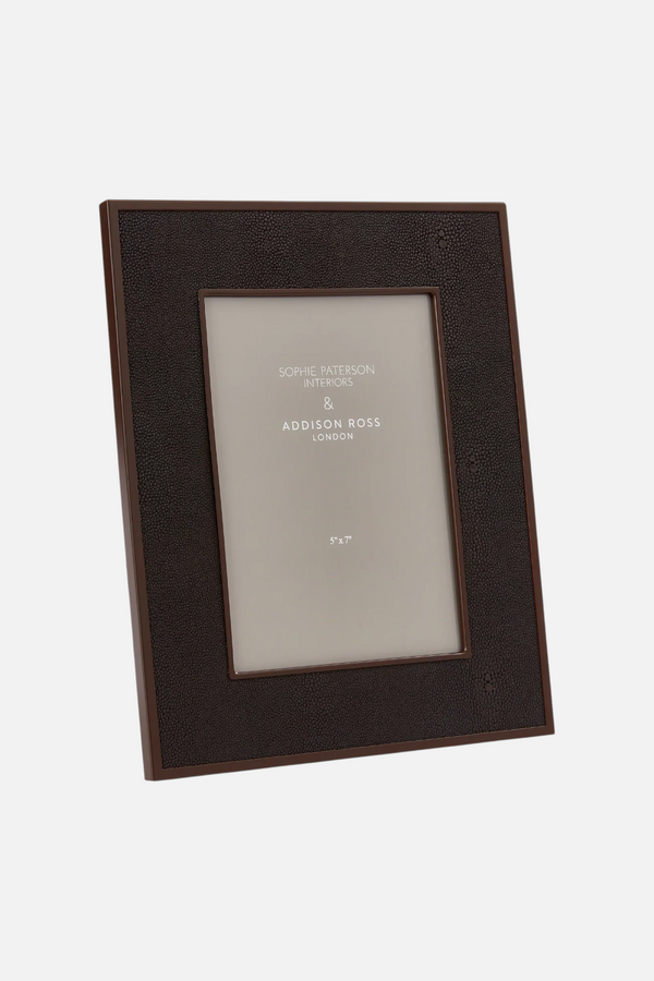 Addison Ross Sophie Patterson Anthracite Faux Shagreen 5X7 Picture Frame