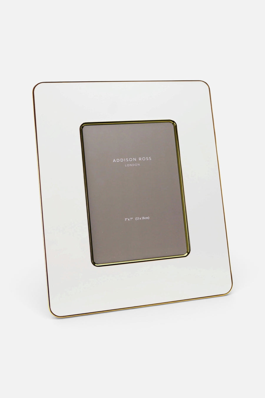 Addison Ross White & Gold Enamel Studio Photo Frame – front view