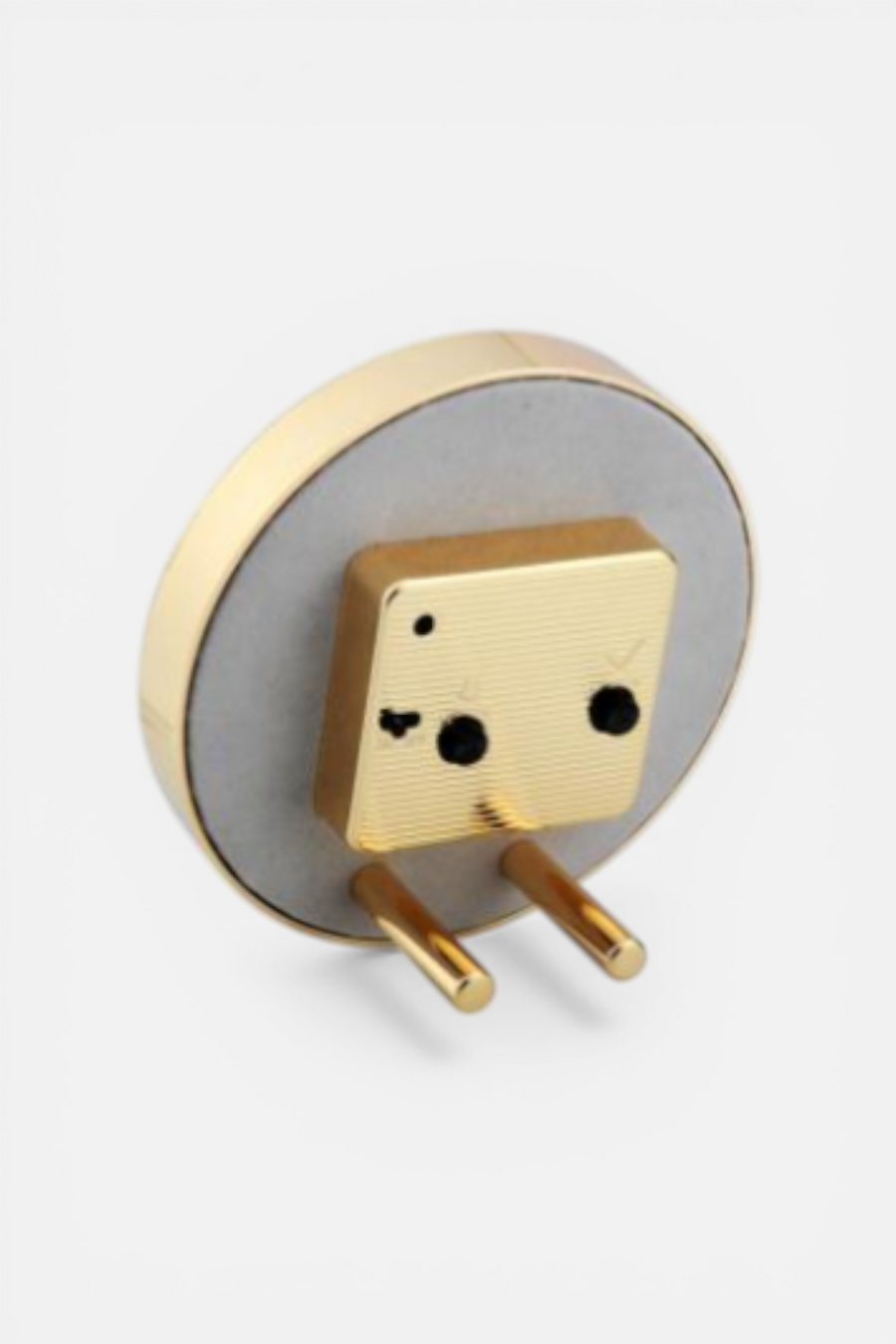 Addison Ross White & Gold Silent Alarm Clock – back view
