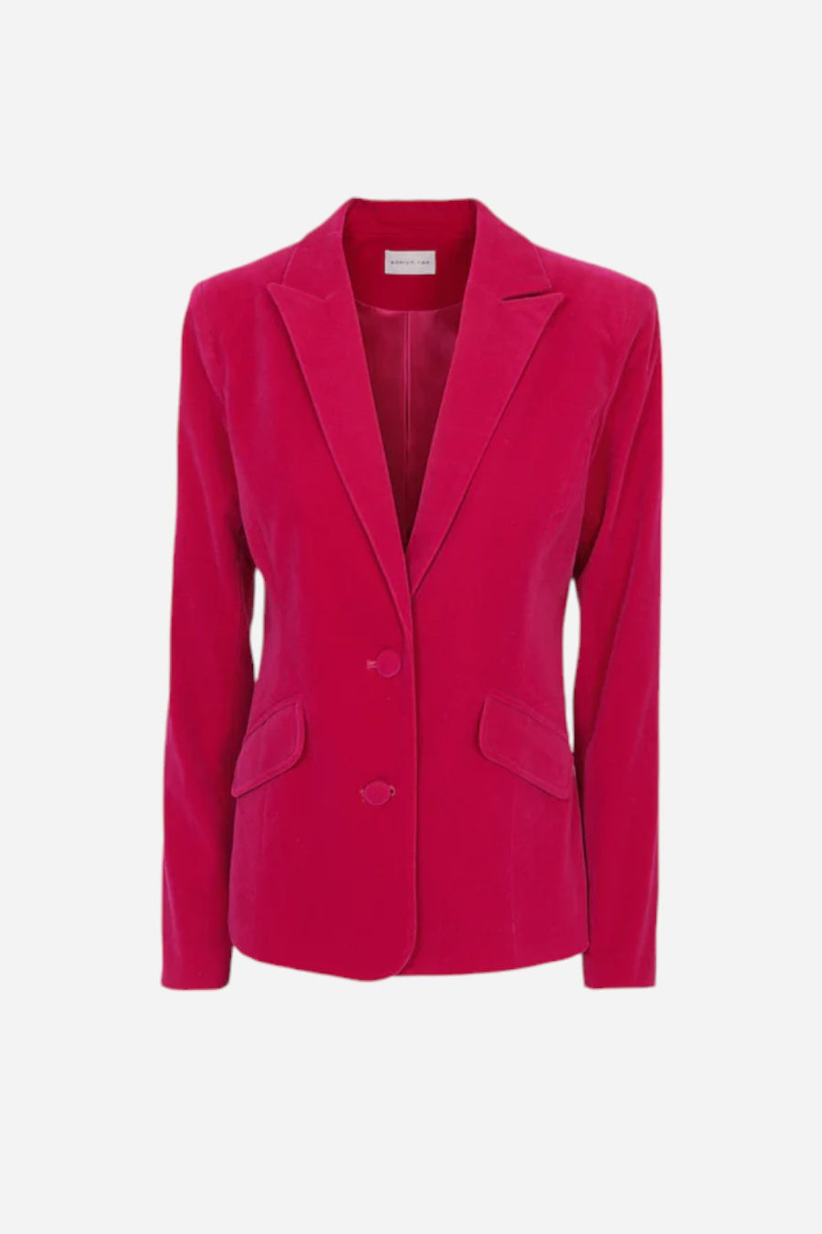 Adelyn Rae Bella Velvet Blazer Fuchsia – front view