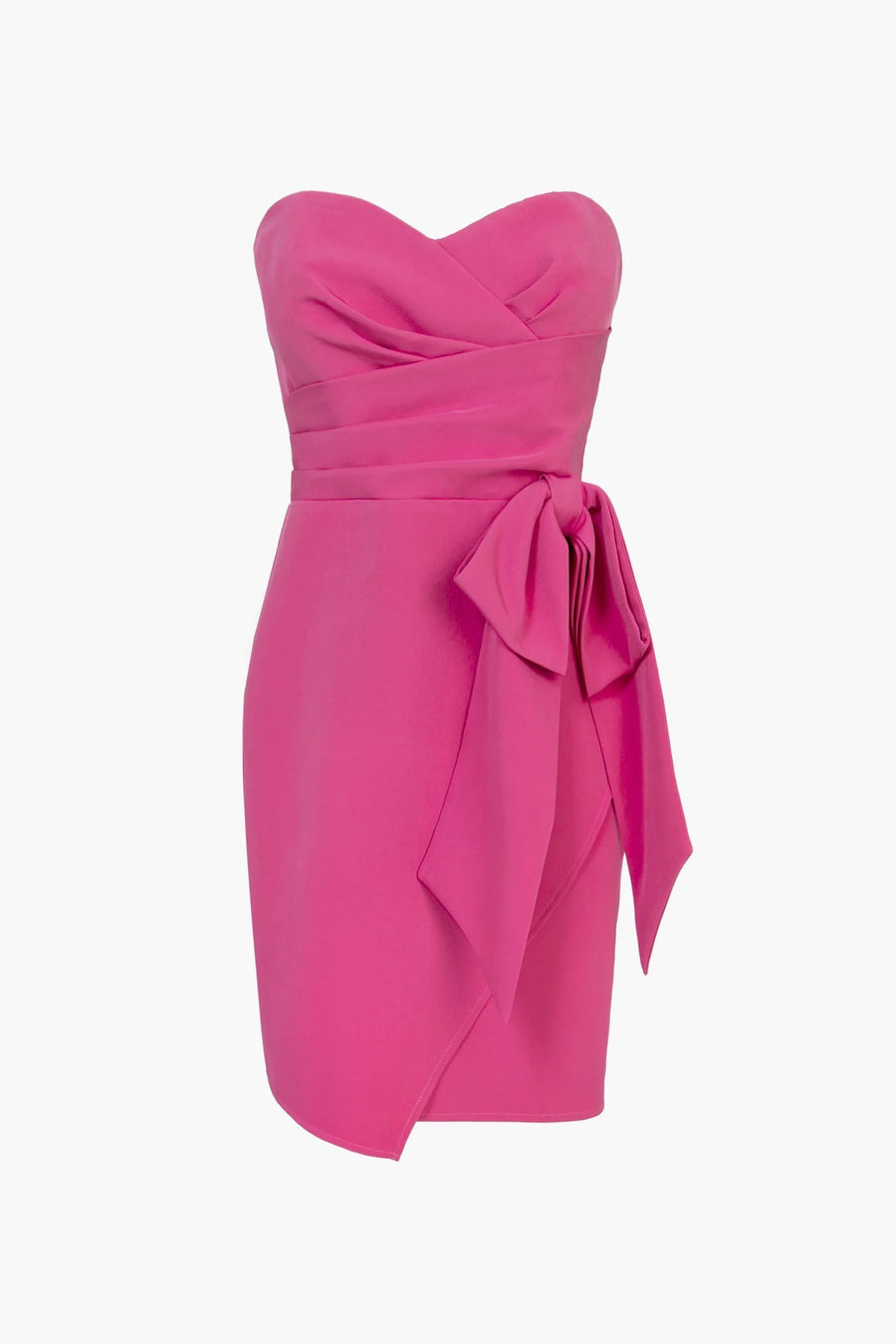 Adelyn Rae Cindy Strapless Bow Front Mini Dress in Pink – detail