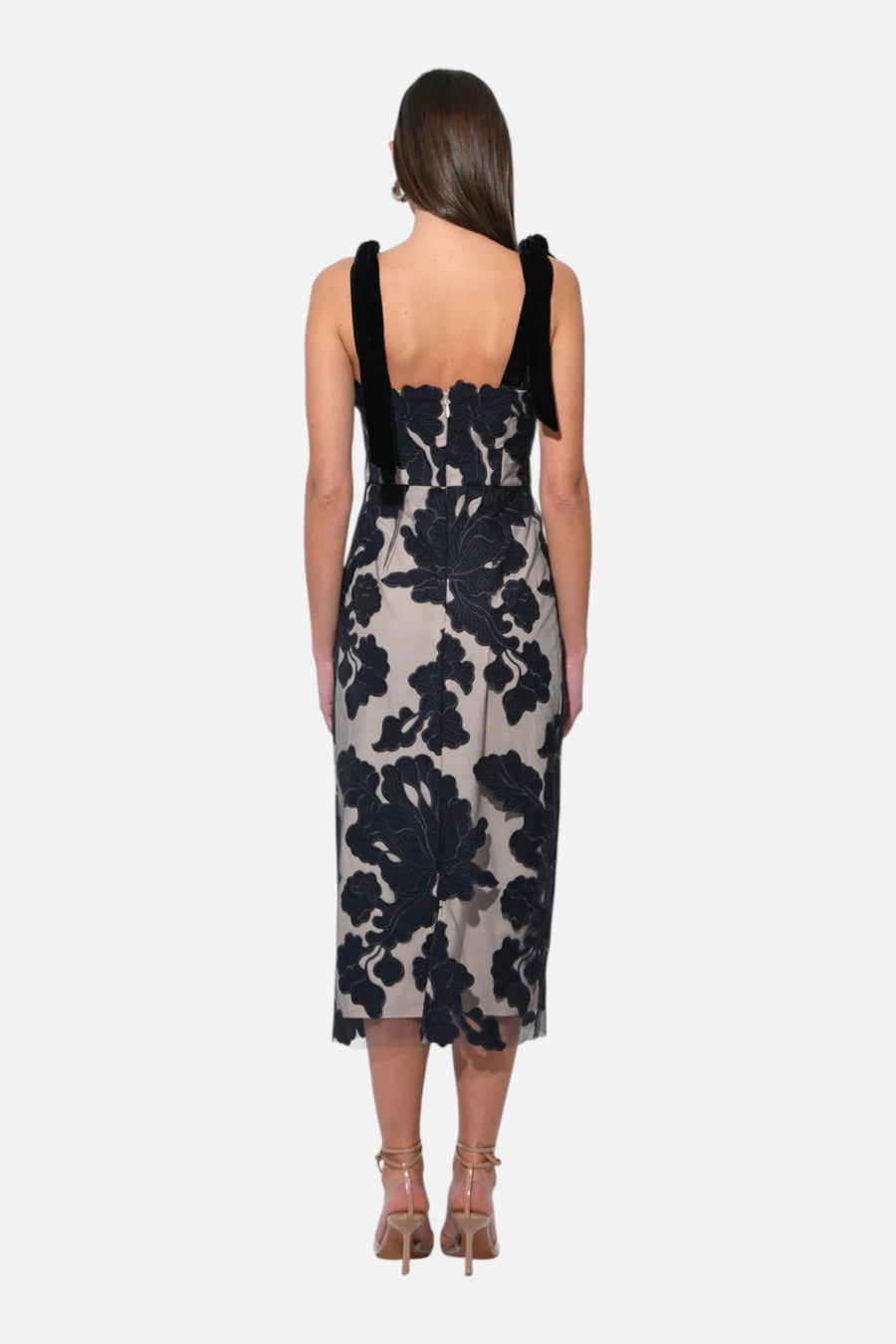 Adelyn Rae Juniper Midi Dress in Navy – side view
