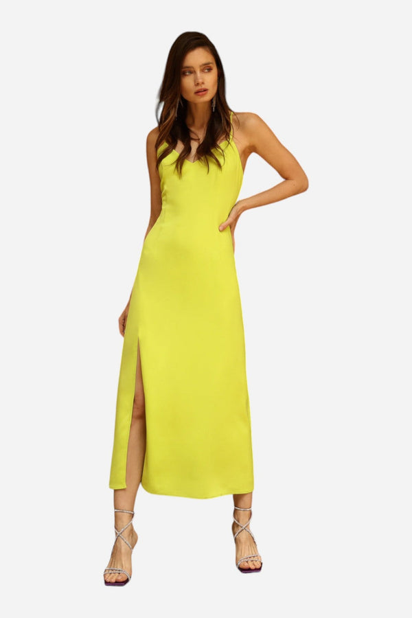 Adelyn Rae Maxine Slip Dress in Limelight