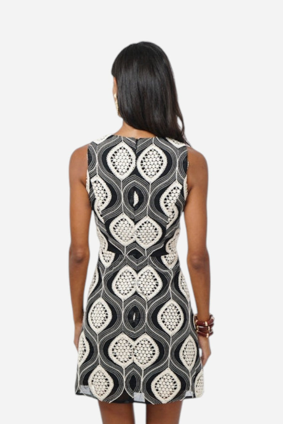 Adelyn Rae Naisha Embroidered Fit and Flare Mini Dress – flat lay