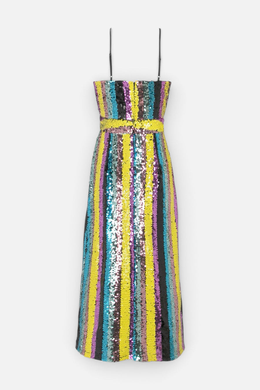 Adelyn Rae Solana Midi Sequin Dress in Multi Bright – flat lay