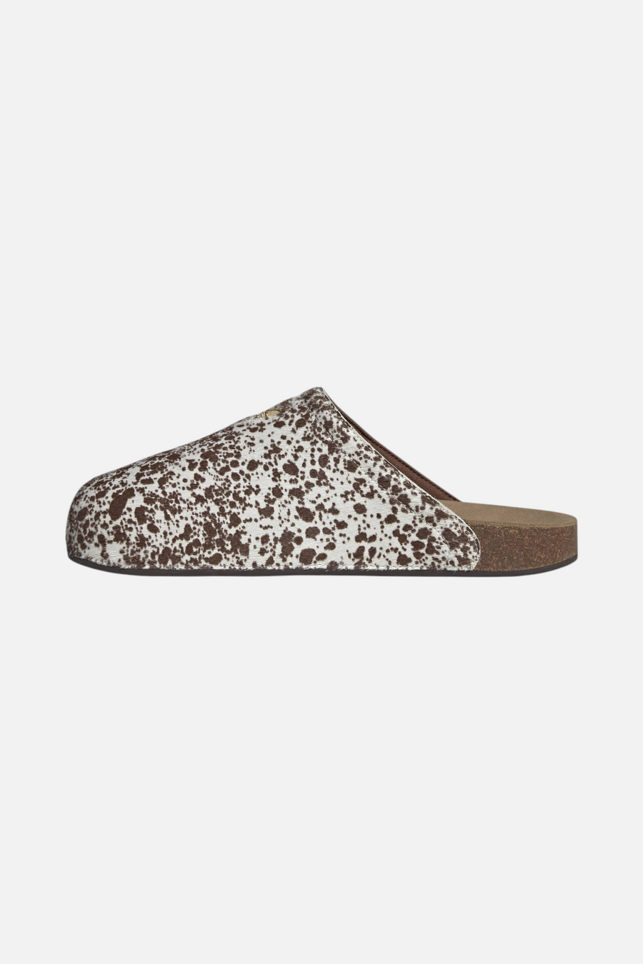 Adidas Adimule Mule in Off White / Preloved Brown / Aurora Coffee – flat lay