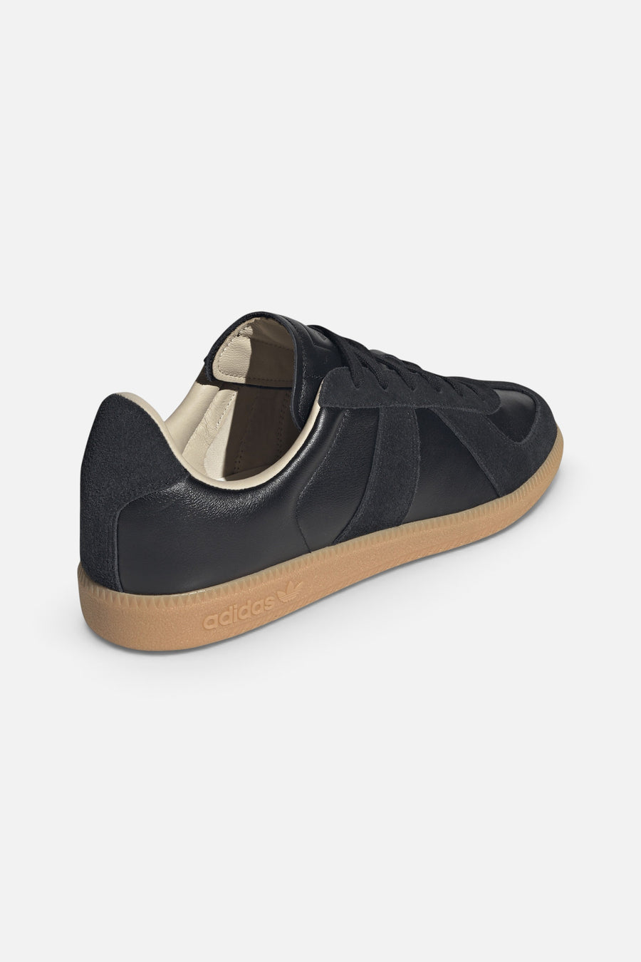 Adidas BW Army Sneaker in Core Black and Gum – heel view