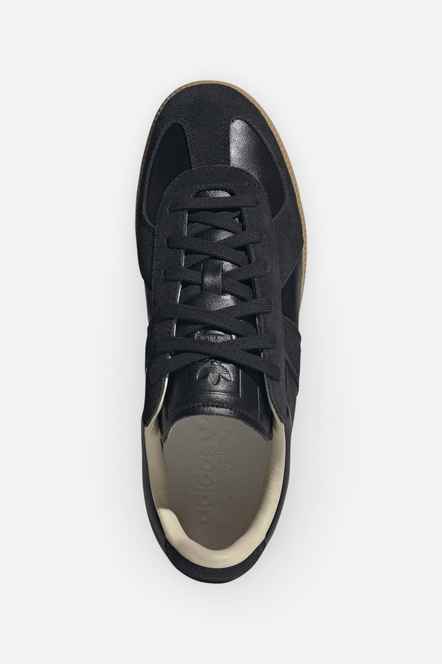 Adidas BW Army Sneaker in Core Black and Gum – top view