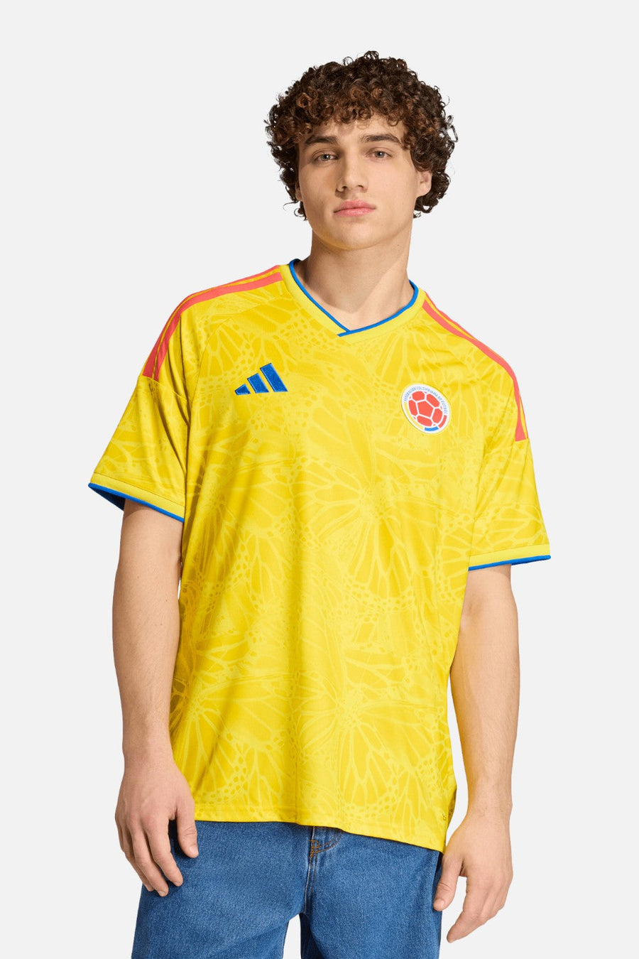 Adidas Colombia 26 Home Jersey in Impact Yellow – front view