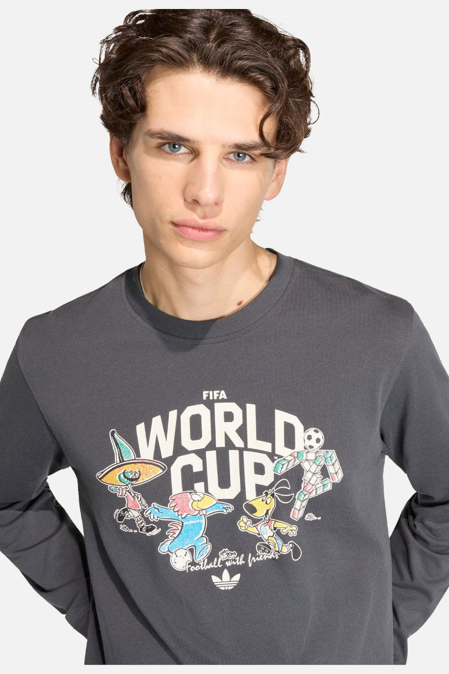 Adidas FIFA World Cup 26 Mascot Long Sleeve T-Shirt – flat lay