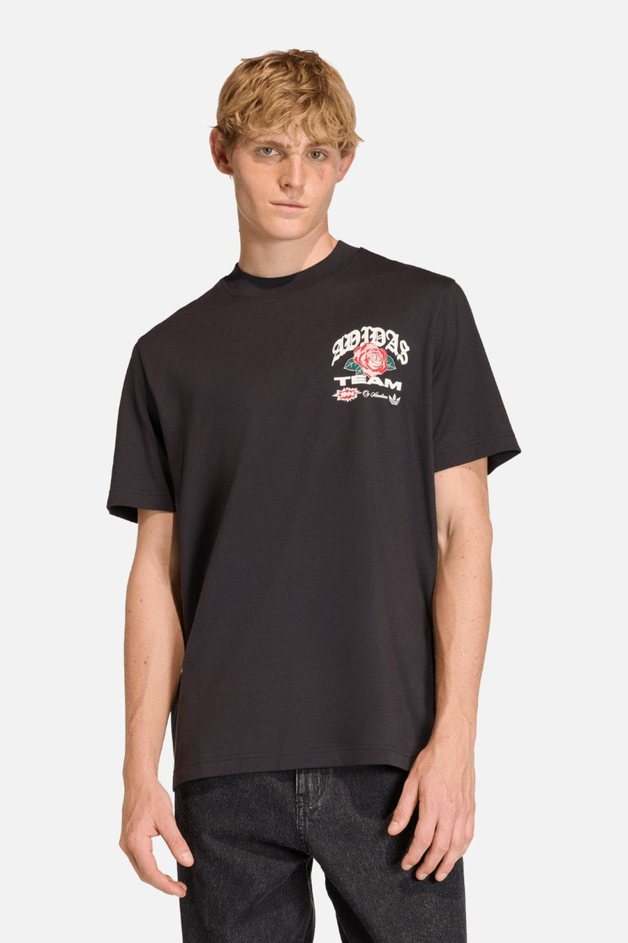 Adidas FIFA World Cup 26 Roses Graphic Tee in Black – back view
