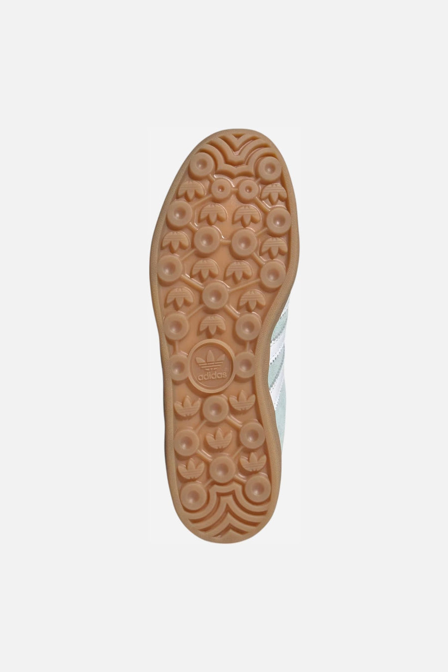 Adidas Gazelle Indoor Shoes in Ash Green / Cloud White / Gum – detail