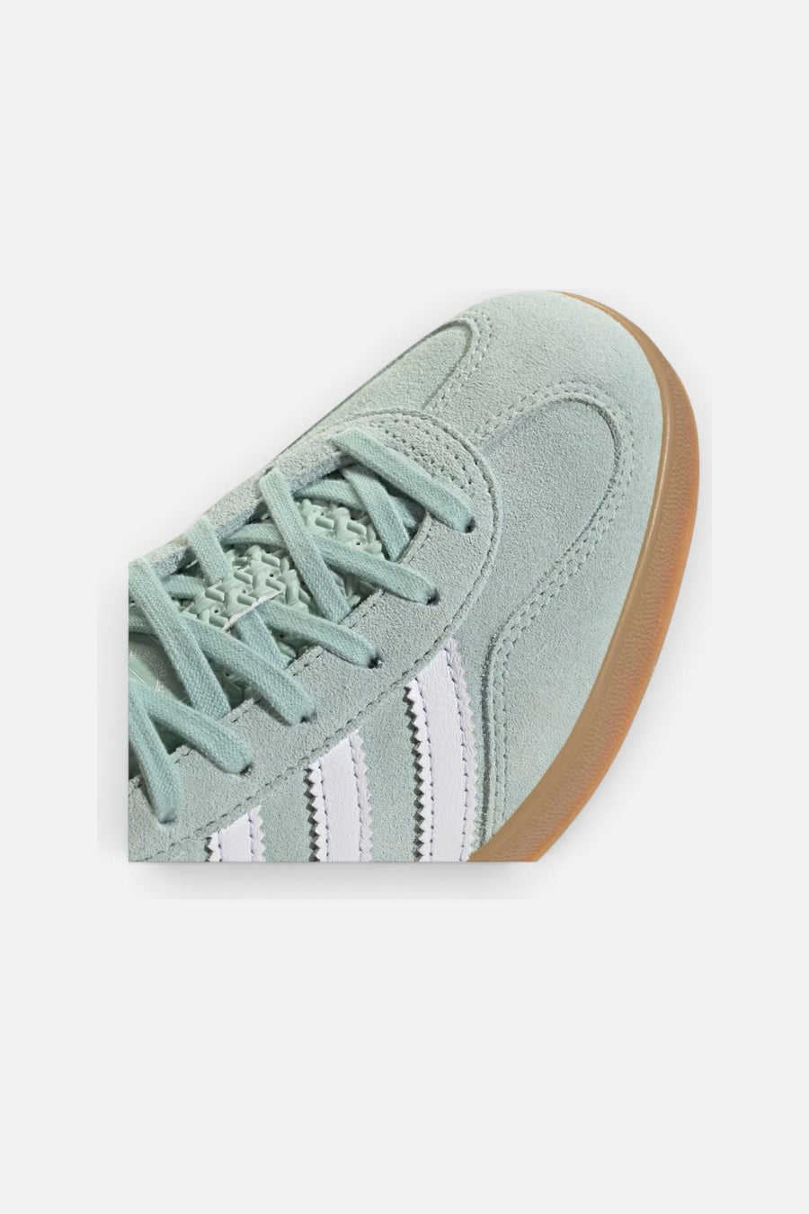 Adidas Gazelle Indoor Shoes in Ash Green / Cloud White / Gum – detail