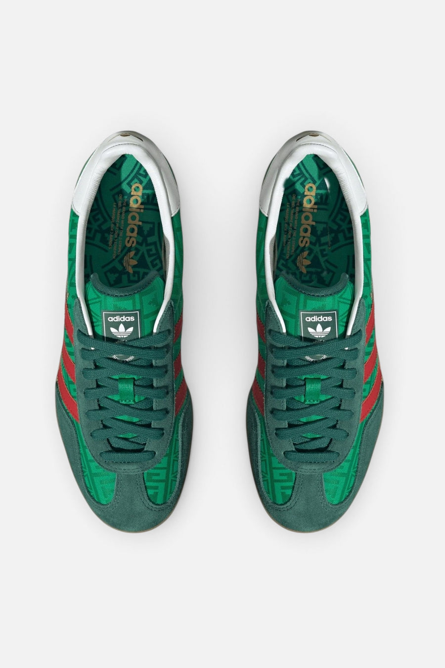 Adidas Gazelle Mexico Indoor Sneakers in Green & Scarlet – side view