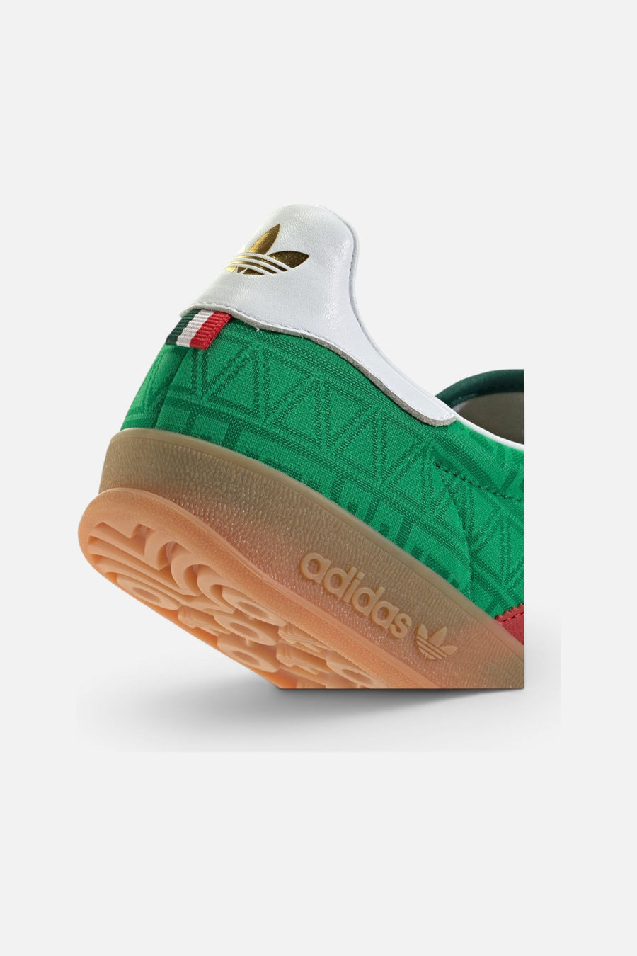 Adidas Gazelle Mexico Indoor Sneakers in Green & Scarlet – side view