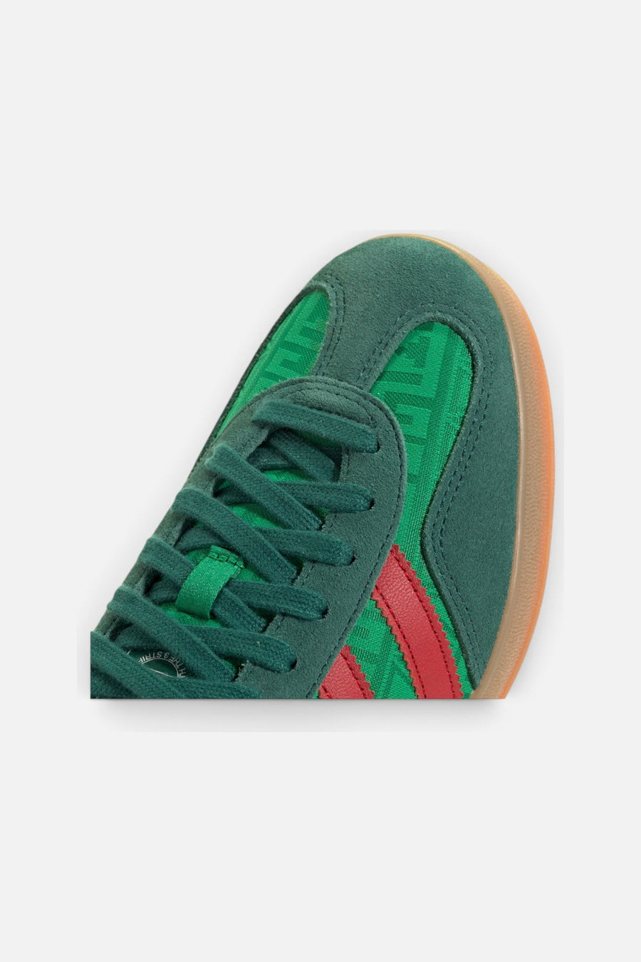 Adidas Gazelle Mexico Indoor Sneakers in Green & Scarlet – side view