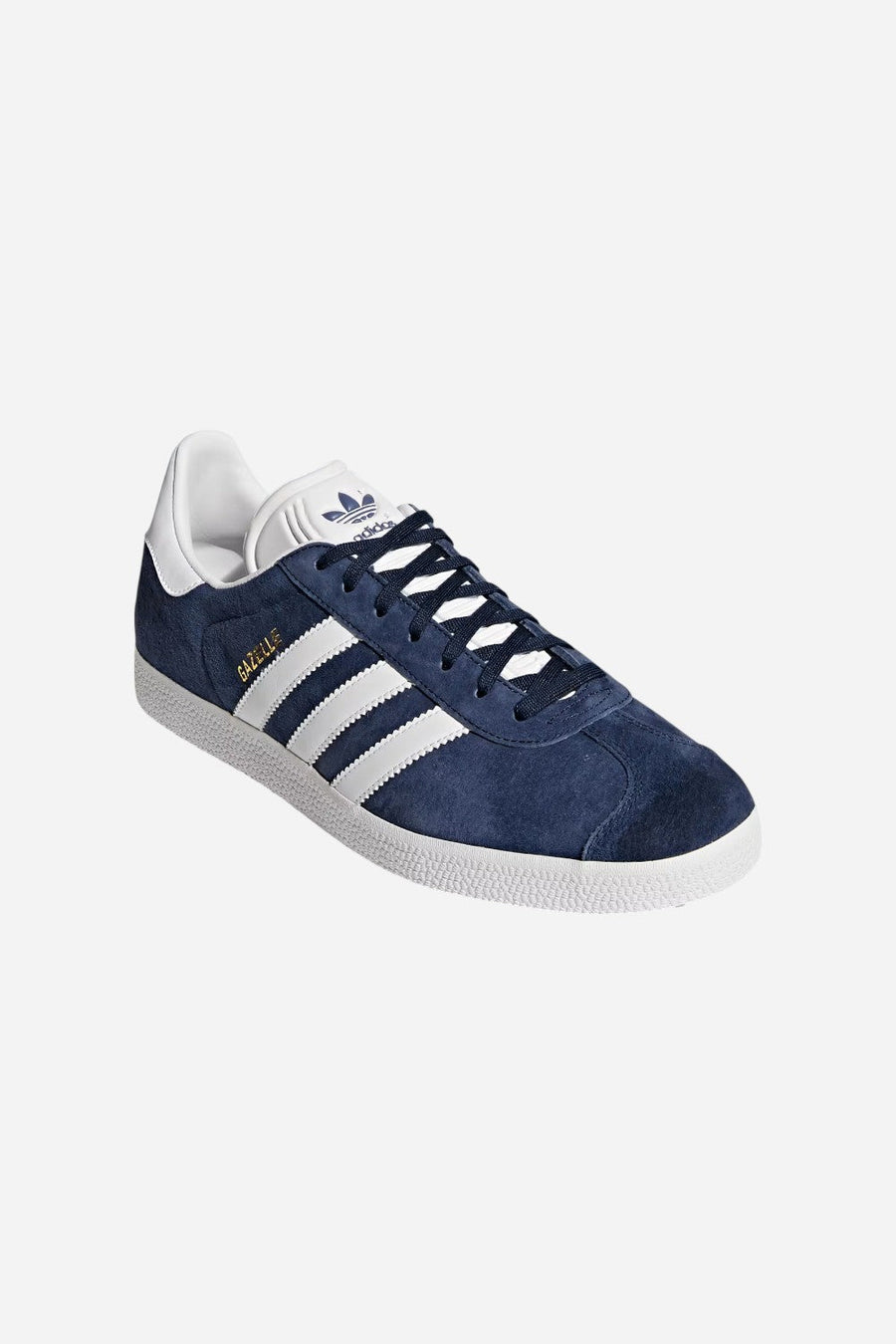 Adidas Gazelle Shoes in Collegiate Navy & White – detail