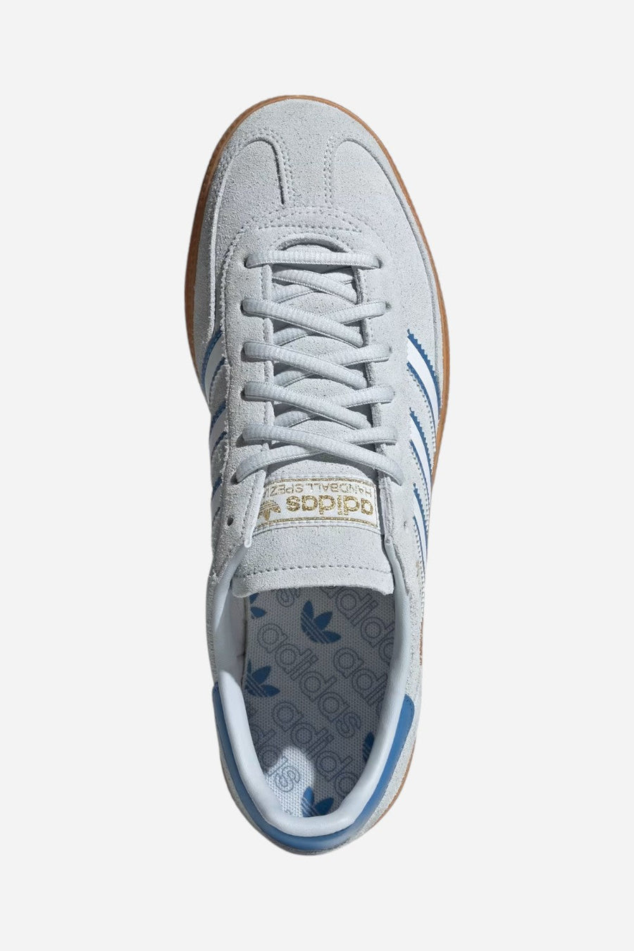 Adidas Handball Spezial Shoes in Halo Blue / Cloud White / Focus Blue – back view
