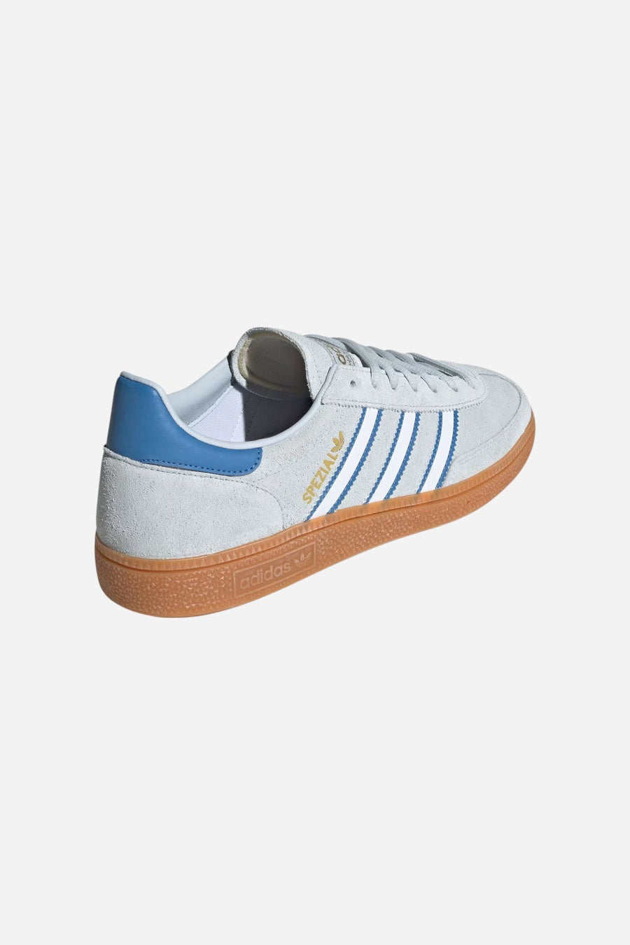 Adidas Handball Spezial Shoes in Halo Blue / Cloud White / Focus Blue – flat lay
