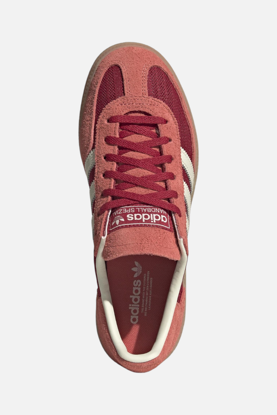 Adidas Handball Spezial in Team Victory Red & Off White – detail