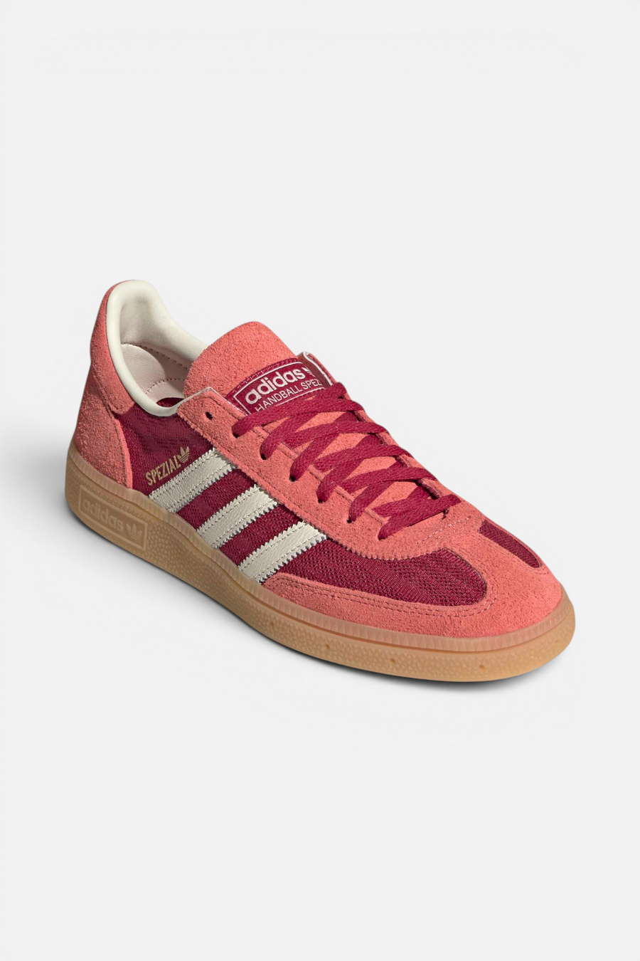 Adidas Handball Spezial in Team Victory Red & Off White – front view
