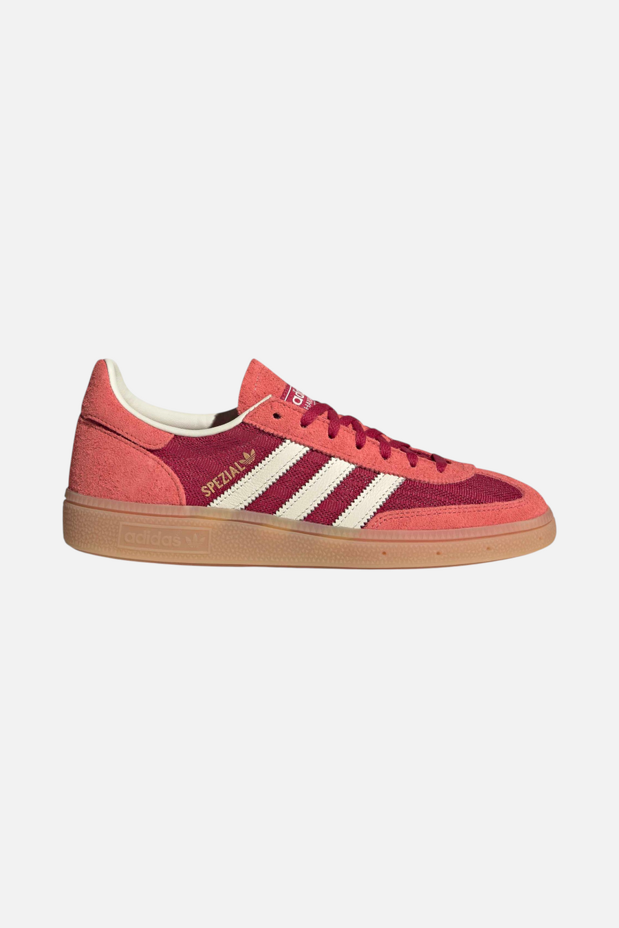 Adidas Handball Spezial in Team Victory Red & Off White – side view