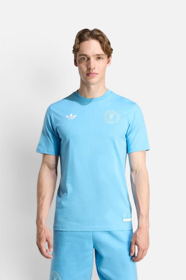 Adidas Inter Miami CF Originals Travel Tee in Semi Blue Burst