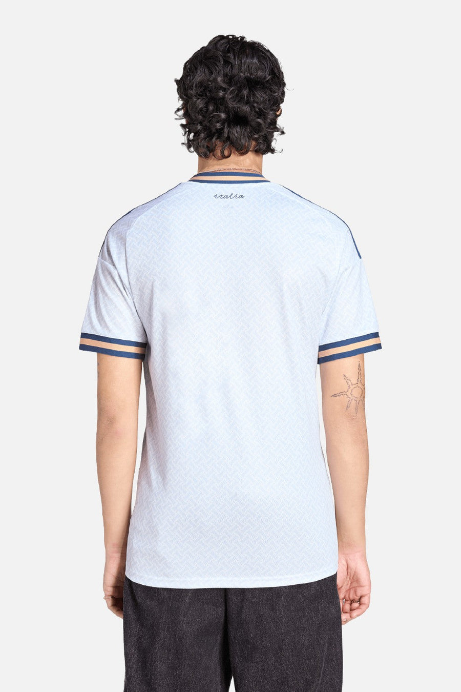 Adidas Italy 26 Away Jersey in Aeroblue – side view