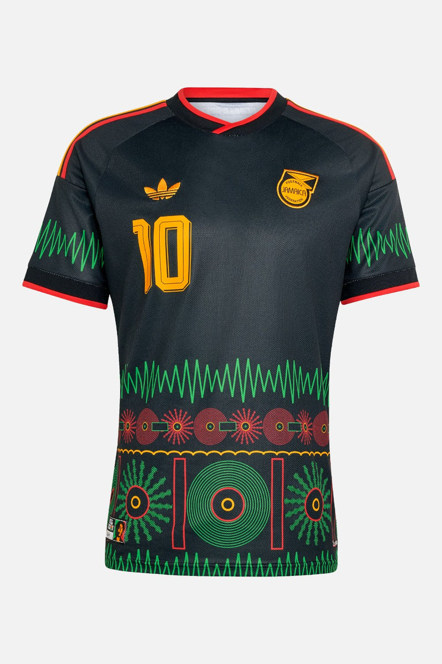 Adidas Jamaica 26 x Bob Marley Away Jersey in Black & Gold – alternate