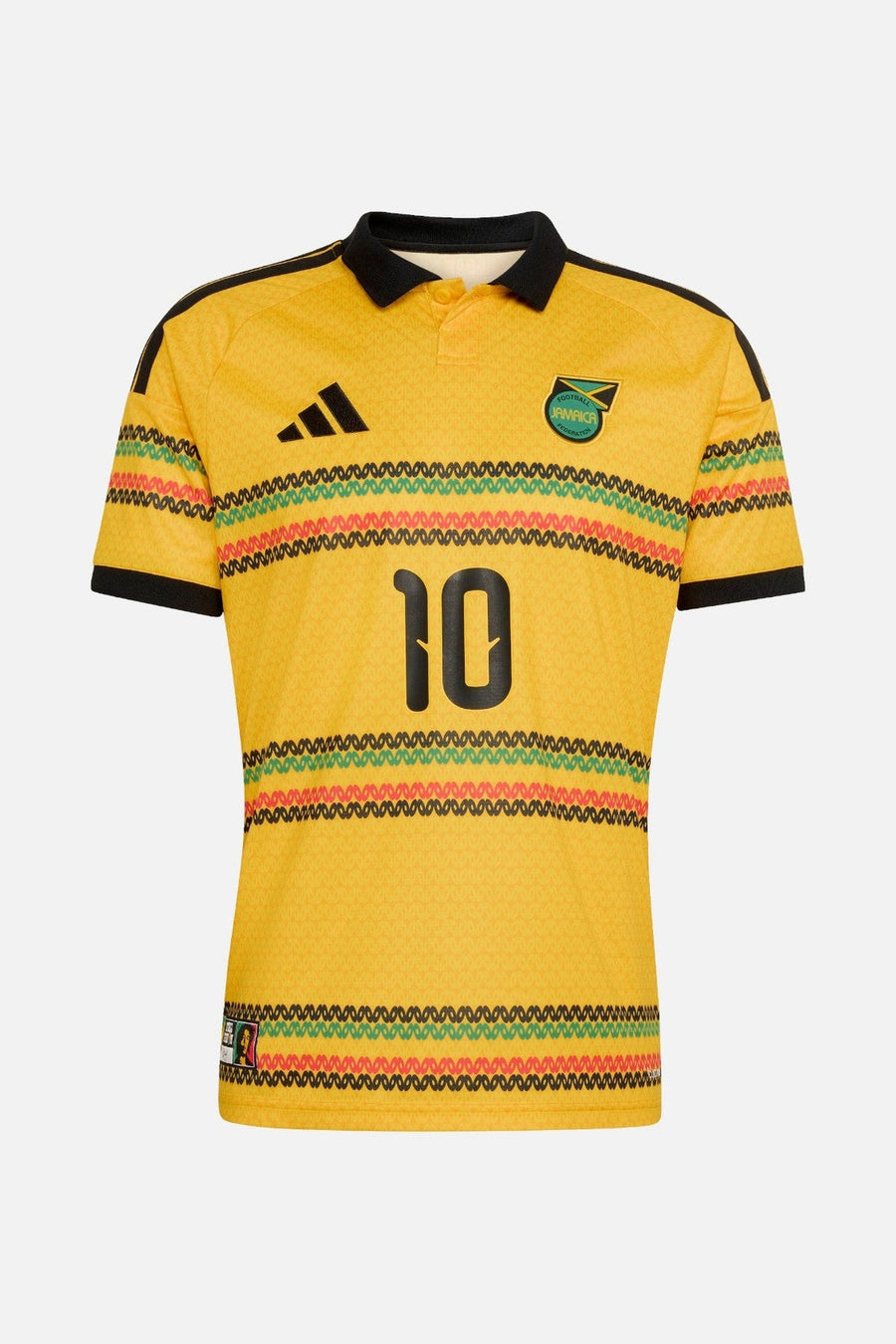 Adidas Jamaica 26 x Bob Marley Home Jersey in Bold Gold – side view
